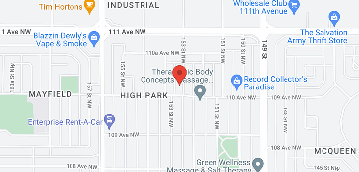 map of 11012 153 ST NW